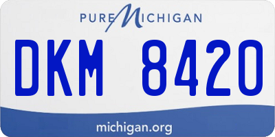 MI license plate DKM8420