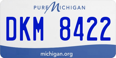 MI license plate DKM8422