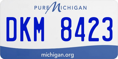 MI license plate DKM8423