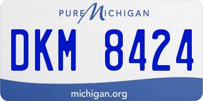 MI license plate DKM8424