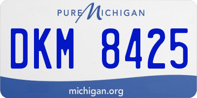 MI license plate DKM8425