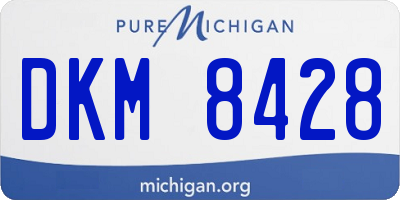 MI license plate DKM8428