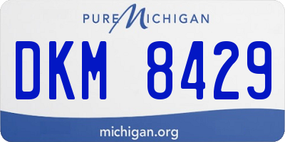 MI license plate DKM8429