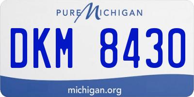 MI license plate DKM8430