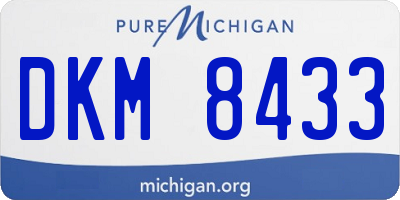 MI license plate DKM8433