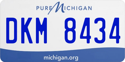 MI license plate DKM8434