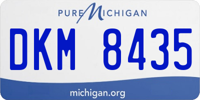 MI license plate DKM8435