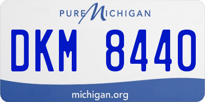 MI license plate DKM8440