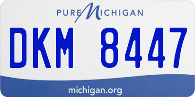 MI license plate DKM8447