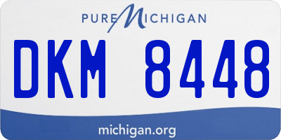 MI license plate DKM8448