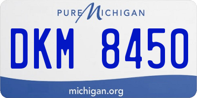MI license plate DKM8450