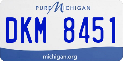 MI license plate DKM8451
