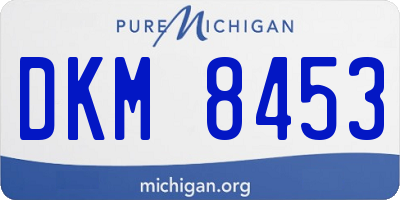 MI license plate DKM8453
