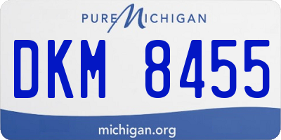 MI license plate DKM8455