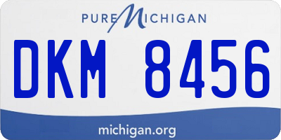 MI license plate DKM8456
