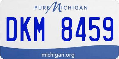 MI license plate DKM8459