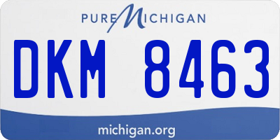 MI license plate DKM8463