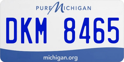MI license plate DKM8465
