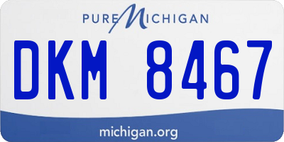 MI license plate DKM8467