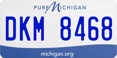MI license plate DKM8468