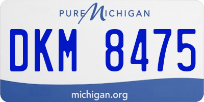 MI license plate DKM8475