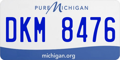 MI license plate DKM8476