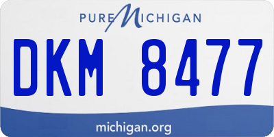 MI license plate DKM8477