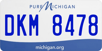 MI license plate DKM8478