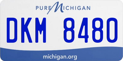 MI license plate DKM8480