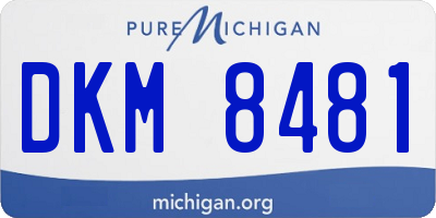 MI license plate DKM8481