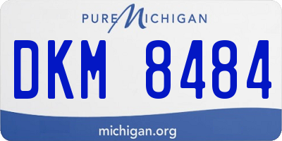 MI license plate DKM8484