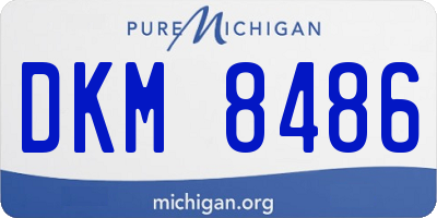 MI license plate DKM8486