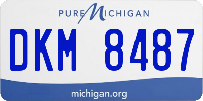 MI license plate DKM8487