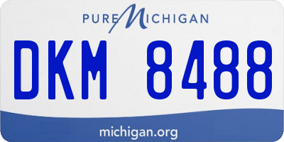 MI license plate DKM8488
