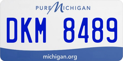 MI license plate DKM8489