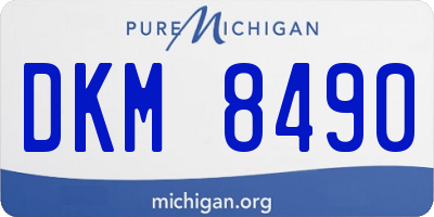 MI license plate DKM8490
