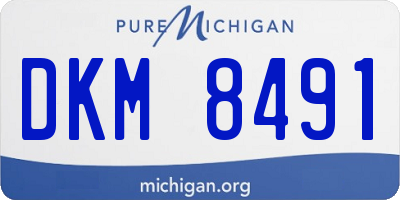 MI license plate DKM8491