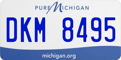 MI license plate DKM8495
