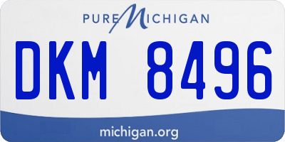 MI license plate DKM8496