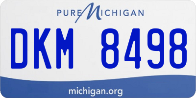 MI license plate DKM8498