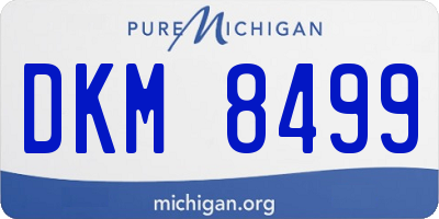MI license plate DKM8499
