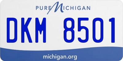MI license plate DKM8501