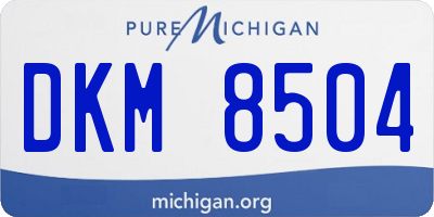 MI license plate DKM8504