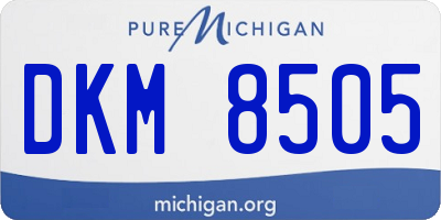 MI license plate DKM8505