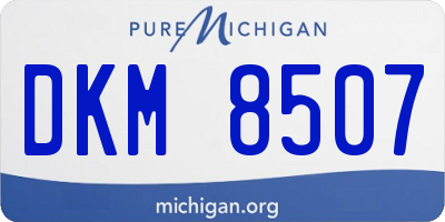 MI license plate DKM8507