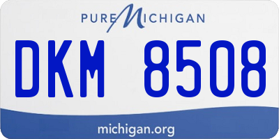 MI license plate DKM8508