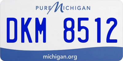 MI license plate DKM8512