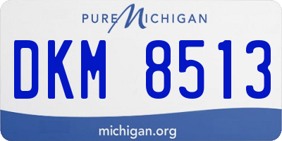 MI license plate DKM8513