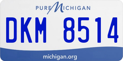 MI license plate DKM8514
