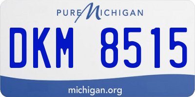 MI license plate DKM8515